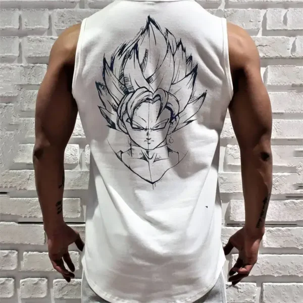 camiseta sin mangas goku rosa