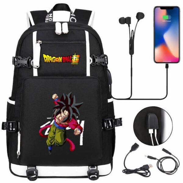 mochila dragon ball black saiyan