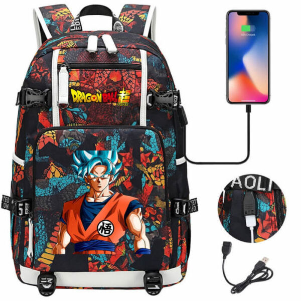 mochila dragon ball blue goku