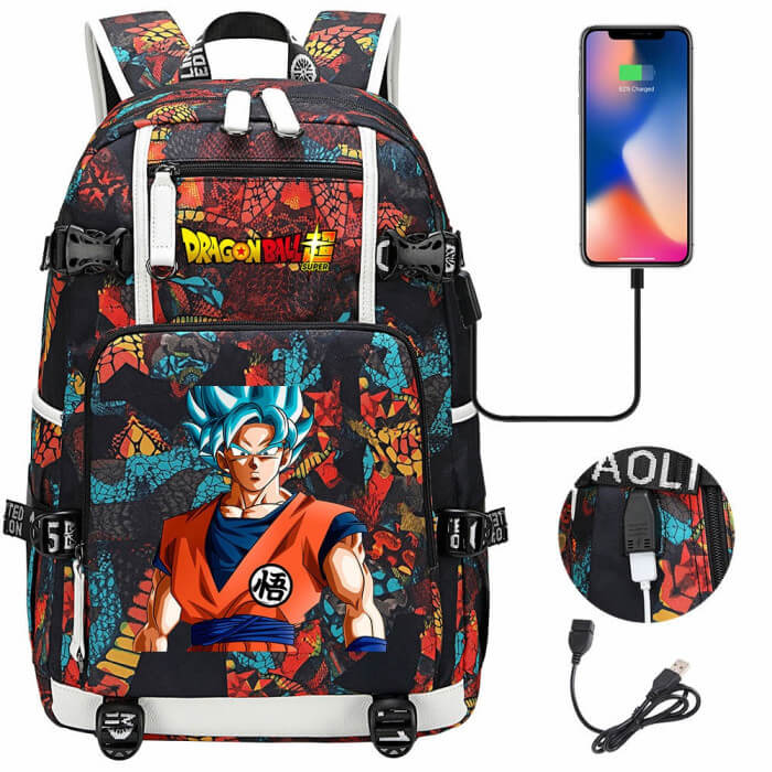 mochila dragon ball blue goku