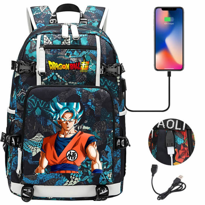 mochila dragon ball goku saiyan blue