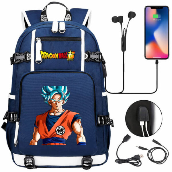 mochila goku blue